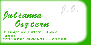 julianna osztern business card